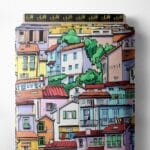 Buildings mixed style with yellow,green colors