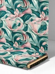 Floral flower style with green, pink colors - Image 4