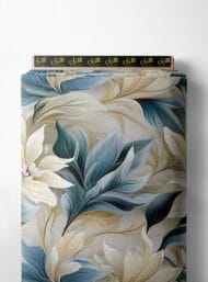 Nature flower style with blue,white colors