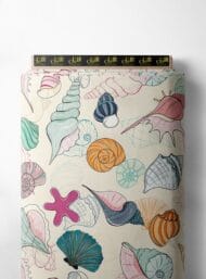 Shells nature style with pink,green colors