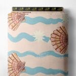 Shell nature style with pink, blue colors