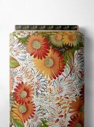 Flora flower style with red,green colors