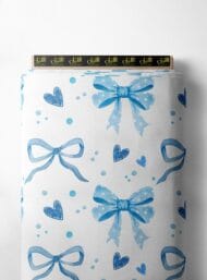 Love flower style with blue, white colors