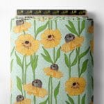 Green flower style with yellow, green colors