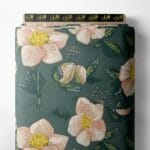 Nature flower style with green,pink colors