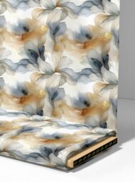 Nature flower style with brown,blue colors - Image 4