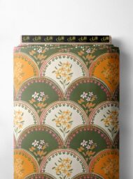 Nature flower style with green,orange colors