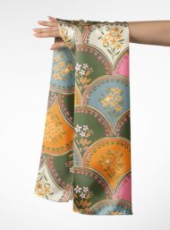 Nature flower style with green,orange colors - Image 3