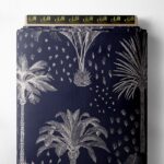 Trees nature style with white, blue colors