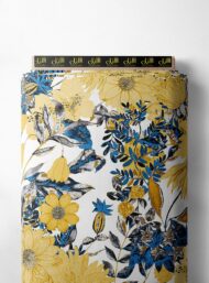 Nature flower style with yellow,blue colors