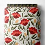 Nature flower style with red,green colors