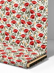 Nature flower style with red,green colors - Image 4