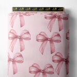 Ribbon flower style with pink colors