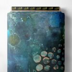 Water mixed style with blue,green colors