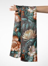 Floral flower style with green,orange colors - Image 3