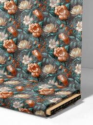 Floral flower style with green,orange colors - Image 4