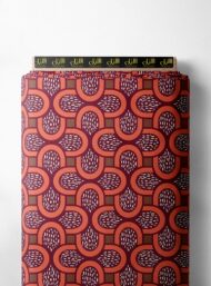 Pattern mixed style with red, brown colors