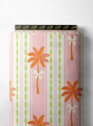 Palm flower style with orange,green colors