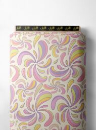 Swirl flower style with pink,yellow colors