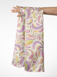 Swirl flower style with pink,yellow colors - Image 3