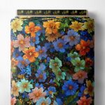 Nature flower style with blue,orange colors