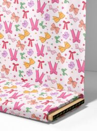 Bow flower style with pink,green colors - Image 4