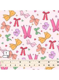 Bow flower style with pink,green colors - Image 5