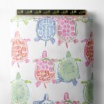 Turtle animal style with pink,green colors