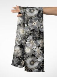 Floral flower style with black,white colors - Image 3