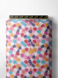 Daisy flower style with orange, white colors