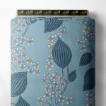 Leaf flower style with blue colors