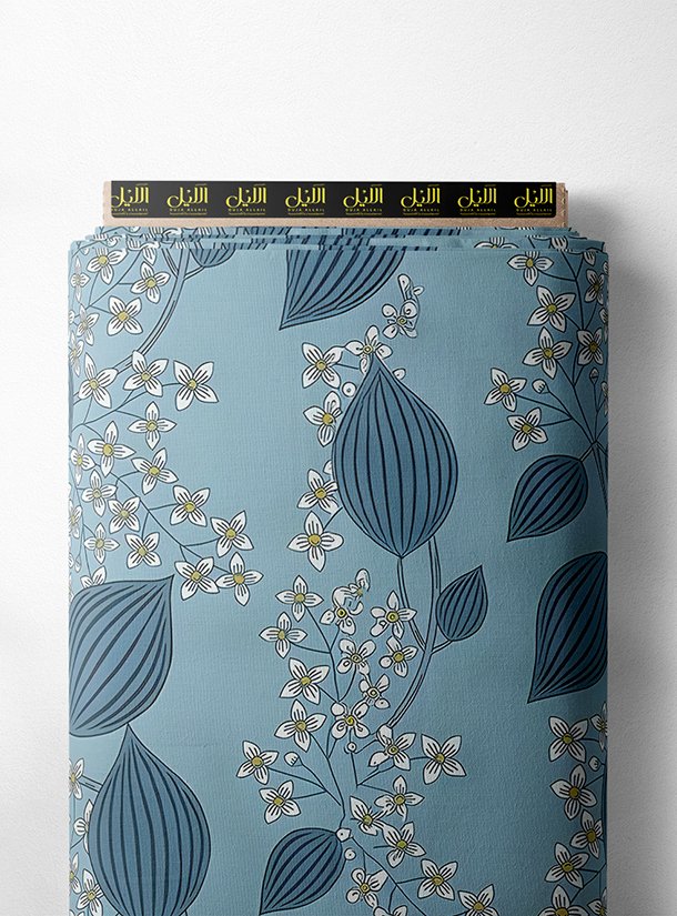 LAI01-0443_1-1.jpg Leaf flower style with blue colors - Image 1