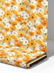 Poppy flower style with orange, white colors - Image 4