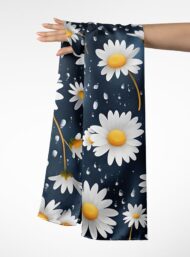 Daisy flower style with blue, white colors - Image 3