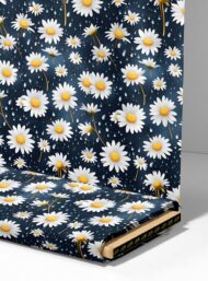 Daisy flower style with blue, white colors - Image 4