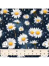 Daisy flower style with blue, white colors - Image 5