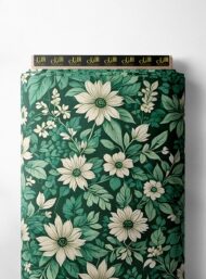 Nature flower style with green, white colors