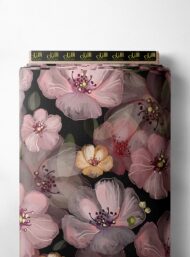 Flowers flower style with pink,green colors