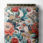 Nature flower style with red,green colors