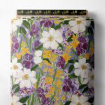 Floral flower style with purple,yellow colors