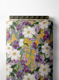Floral flower style with purple,yellow colors