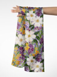 Floral flower style with purple,yellow colors - Image 3