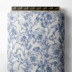 Floral flower style with blue colors