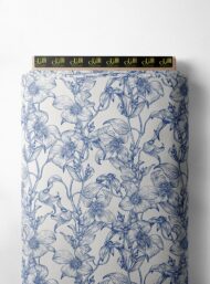 Floral flower style with blue colors