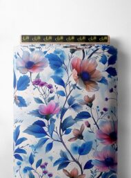 Flowers flower style with blue,pink colors