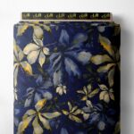 Floral flower style with blue,yellow colors