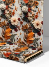 Nature flower style with orange,white colors - Image 4