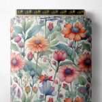 Nature flower style with pink,green colors