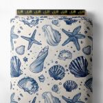 Sea nature style with blue, white colors