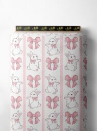 Bunny animal style with pink, white colors